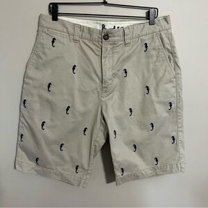 Boden Men’s Embroidered Seahorse Chino Shorts size 34
